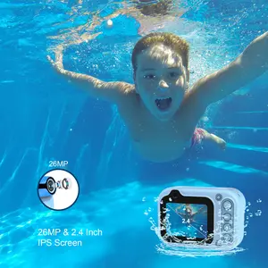 IP68 Waterproof Kids Camera, IP68 Underwater Camera, Suitable for Children Aged 3-12, HD Digital Camera for Kids with 1080P Video Recording, Durable ABS Material, Swimming Pool Toy for Boys and Girls