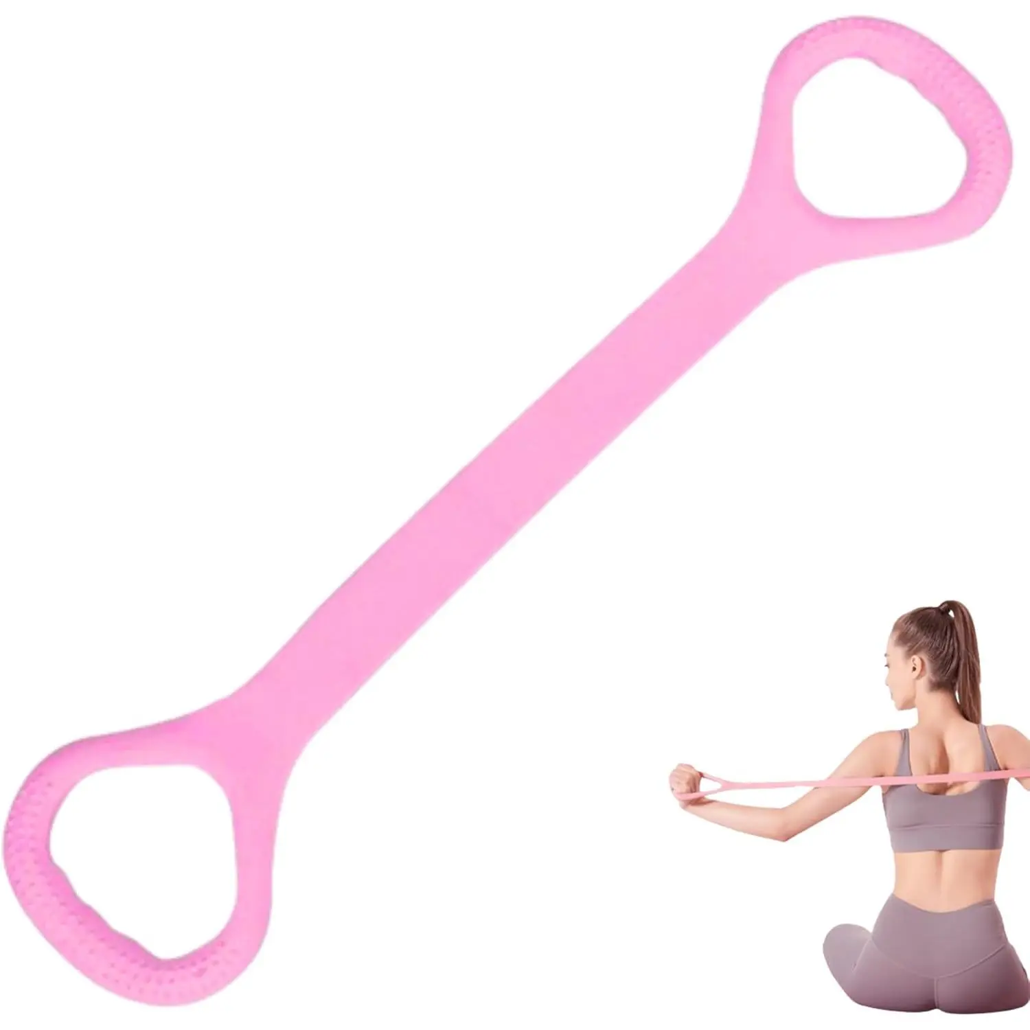 8-Shaped TPE Train Resistance Band, Durable Elastic Stretching Gear, Fitness Equipment for Arm, Back Workouts, Yoga, Physical Therapy, Tpe Resistance Bands, Train Resistance Bands