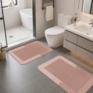 ‌2025 Luxury Memory Foam Bath Mat Super Absorbent Quick Dry Non Slip Rug for Bathroom Shower Kitchen Bedroom Home Decor‌ Black Home Goods Home Supplies