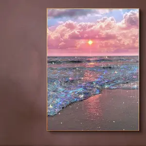 One DIY 5D diamond painting set, suitable for adults, frameless round diamond painting craft, ideal holiday gift for home wall decoration.