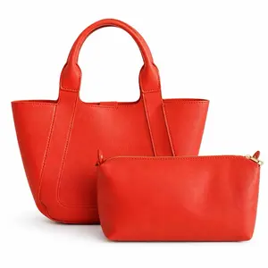 Structured Everyday Tote Bag with Matching Zipper Pouch Affordable Luxury Work & Everyday Handbag for Daily Use