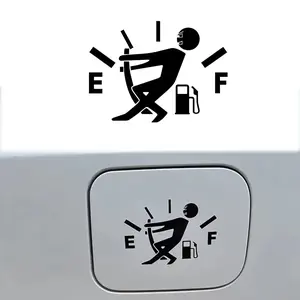 Funny Car Stickers Pull Fuel Tank Pointer Reflective Vinyl Sticker High Gas Decal Fuel Gage Empty Stickers Decal Auto Exterior