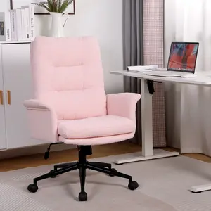 【Deal】ERMNOIS Ergonomic Upholstered Home Office Chair, Modern High Back Computer Desk Chair with Wheels, Ergonomic, Adjustable Height