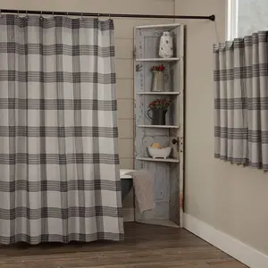 Twilight Plaid Shower Curtain 72Lx72W