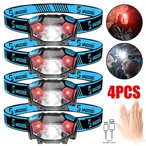 Headlamp USB Rechargeable LED Sensor Flashlight XPE+COB Torch Camping Waterproof Headlight for Fishing Lantern