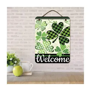 Courtside Market Welcome Clovers 12x16 HangingSign