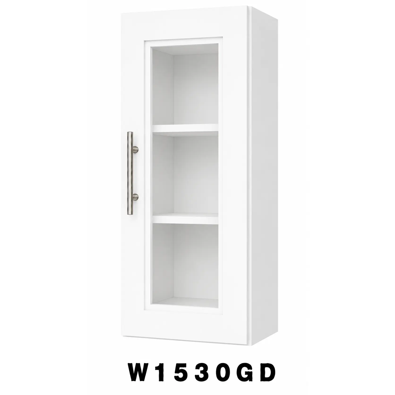 W1530GD Launch Collection Shaker Wall Glass Door Cabinet | 15"W x 30"H x 12"D