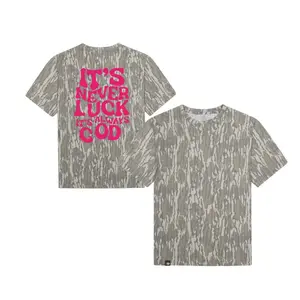 Mossy Oak Washed Out It s' Never Luck It s' aways God Camo Tee 3D, Mossy Oak Washed Bottomland Mallard Tee, 3D Camo Style T-Shirt, Father Day Shirt