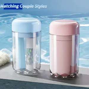 Portable Travel Bathroom Set, Travel Toiletry Kit with Toothbrush, Disposable Travel Toothbrush Set, Travel Essentials Gift Set.5-in-1 portable travel toothbrush cup with detachable toothbrush holder and lid. Leak-proof wash cup outdoorfun