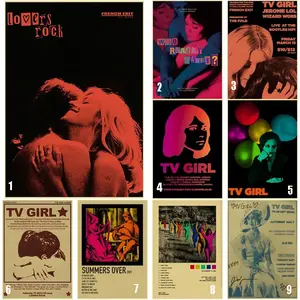 Tv Girl Posters Retro Kraft Paper Hdfs Lovers Scroll Vintage Poster