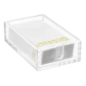 VEVOR Acrylic Napkin Holder, 9.1 x 5.5 x 2.6 inch, Clear Bathroom Guest Towel Storage Tray with U-Shaped Opening, Disposable Paper Towel Holder for Bathroom Kitchen Parties Weddings & Various Events