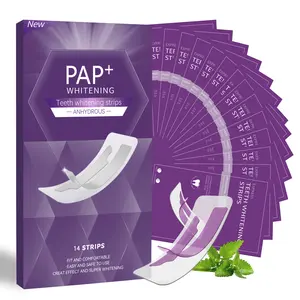Purple teeth Whitening Sprips 14 Strips-7DaysTreatment Whitener Strips with Non Slip&EnamelSafe&Non Sensitive,Teeth Whitening Kit for Coffee,WineStains Removal Fastly(14 Strips-Purple)