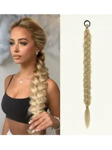 Long Braid Hair Rope, High Temperature Fiber Extension, Braided Design, Suitable for Various Occasions, Durable & Stylish Accessory