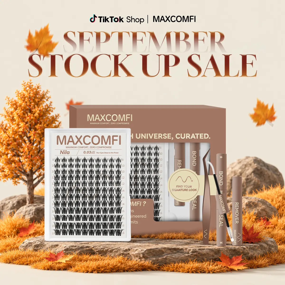 MaxComfi Nila BlushBloom Makeup False Eyelashes - Super Soft Comic Thin Band, Gentle Waterproof, Itch-Free, Long-Lasting, Natural Daily Volume, Beginner-Friendly DIY Lash Extensions for Flawless Summervibes Looks, Eyelashes Extensions Option