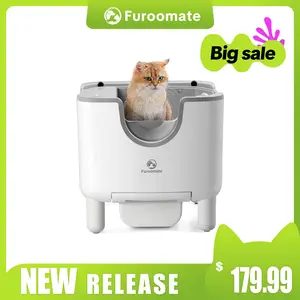 Furoomate Open-Top Self-Cleaning Cat Litter Box , Odor-Free, Quiet Operation, Easy to Install & Maintain, Low Maintenance, Saves Time & Effort, Fast Cat Adaptation,Includes Trash Bags