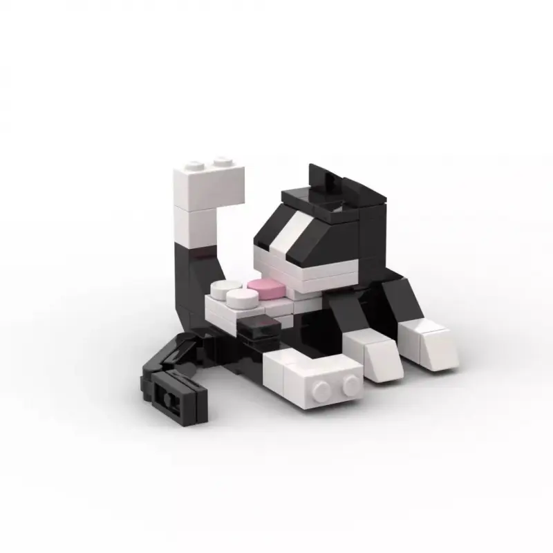 Cow Cat Building Block Set, Educational Assembly Kit, Animal-Shaped Block Set, Brick Building Buildable Model, Kids’ Toy Compatible with Domestic T13 Action Figure Novelty Items, Animal-Shaped Figures, Assembly Kit Figures
