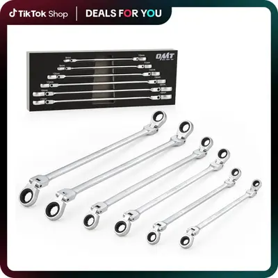 WORKPRO 14-Piece Ratcheting Stubby Wrench Set – SAE 3/8-3/4 & Metric 10-18mm, Chrome Vanadium Steel