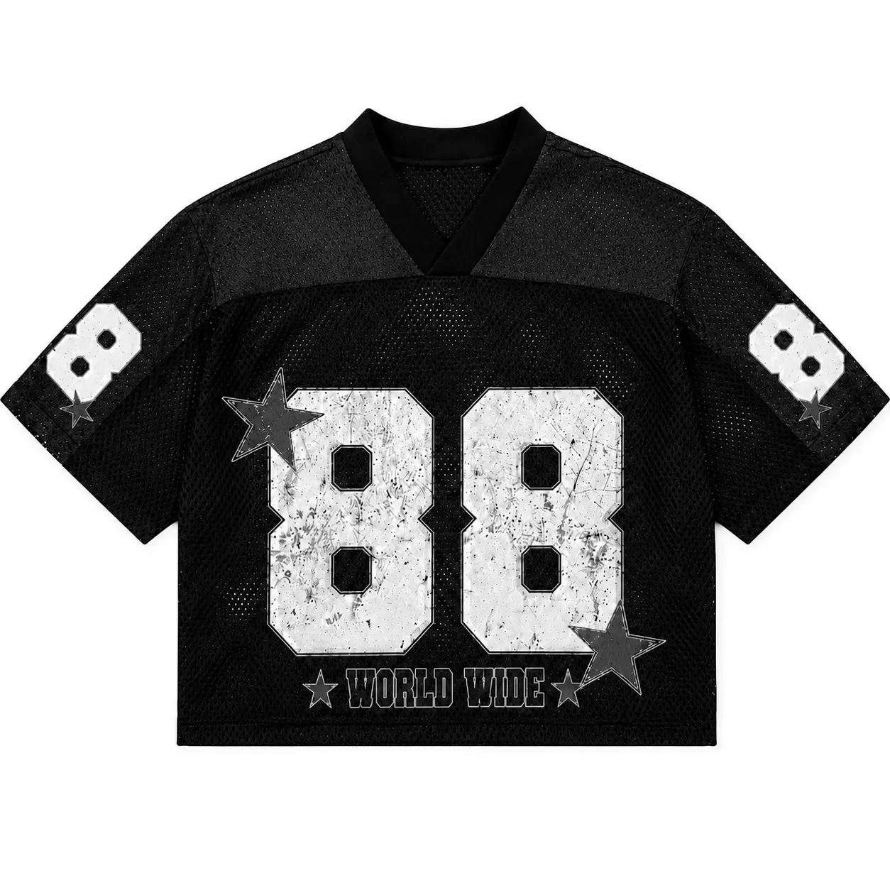 Custom Football Crop Jersey, Personalized Name & Number Vintage Mesh Top