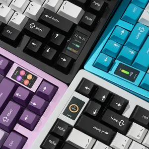 F75 Pro Wireless Mechanical Keyboard, 2.4G USB-C Hot Swappable PC Gaming Keyboard with 1.2 Inch HD OLED Display, Rechargeable Ergonomic Gaming Keyboards with Custom Linear Switches for Office & Gaming, Wireless Keyboard