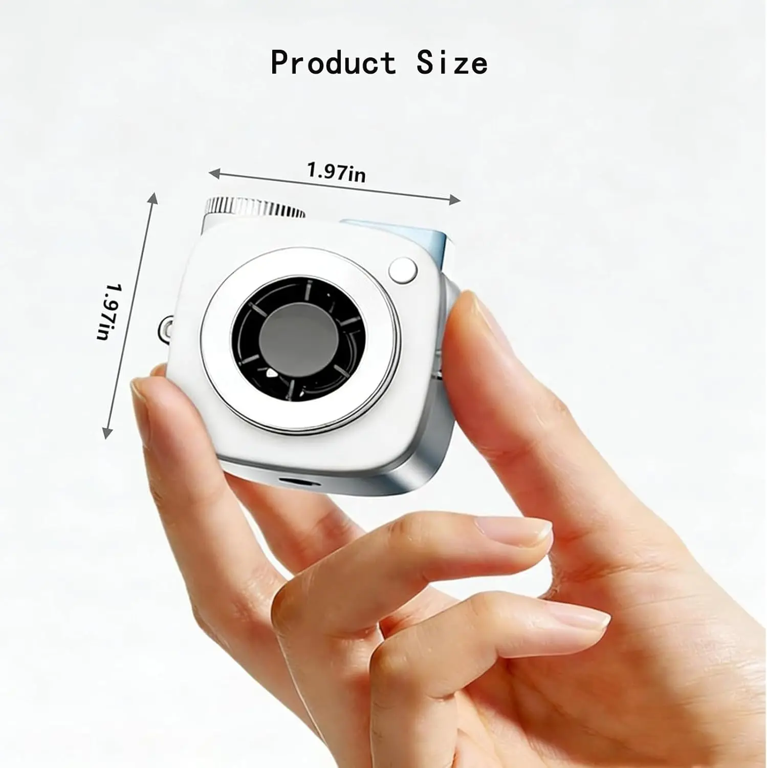 Mini Handheld Adjustable Fan - USB-C Rechargeable, Compact, 199 Speeds, LED Display, Hands-Free Cooling, Stay Cool Cooling Hack for Outdoor, Office Use, Adjustable Fans, Home Cooling Solutions
