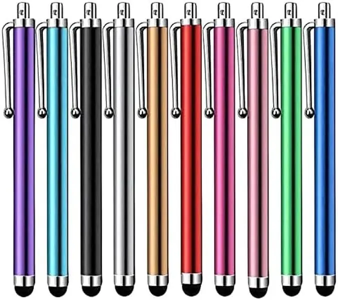 Stylus Pen [10 Pack] Universal Capacitive Touch Screen Pens for Tablets, iPad mini, iPad Pro, iPad Air, Smartphones, Samsung Galaxy - Multiple Colors