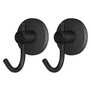 Strong Magnetic Ring Hooks Set of 2, Ideal for Drill, Garage, Garden Tools, Hose, Nail Board, Refrigerator, Metal Door, Versatile Use