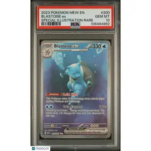 2023 Pokemon 151 Blastoise EX #200 Special Illustration Rare PSA 10 GEM MINT