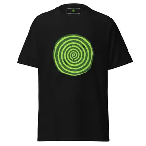 Trippy Gaze Graphic Tee Streetwear Womenswear Everyday Top Black Cotton Aesthetic Lightweight Printed Unisex Crew Neck Short Sleeve Fitted Medium Length
