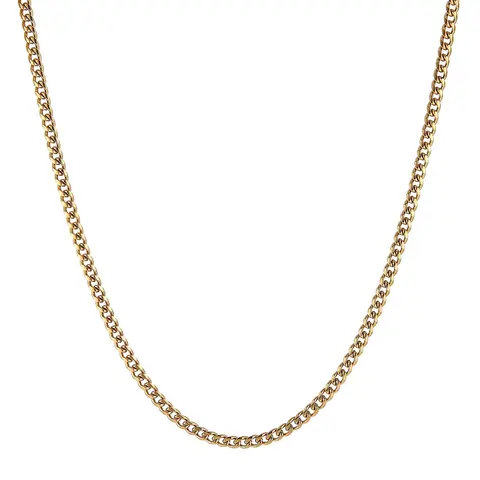 HZMAN Cuban Chain for Men Stainless Steel Men's Gold Chain Diamond Cut Hip Hop Link Chains Necklace 16-30 Inch
