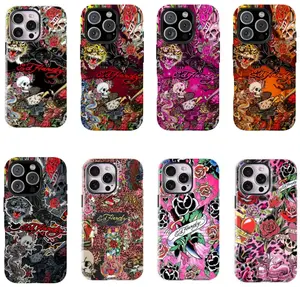 Vintage Skull Leopard Tattoo iPhone Case Aesthetic Y2k Trendy Tiger  Collage Phone Casefor iPhone 16/15/14/13/12/11/17 ProMax Plus for Samsung phones, suitable for both men and women,  Perfect Gift for Women Men.A gift for the fans