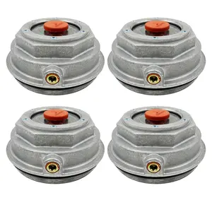 340-4075 Aluminum Screw-on Hub Cap for Trailer Axle | 4 Pack