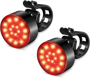 USB Rechargeable LED  Tail Lights 2 Pack, Bright Bicycle Cycling Rear Light, 4 Light Mode Options Safety  Light for Adults  Men Women Road Mountain(2 USB Cables Included)