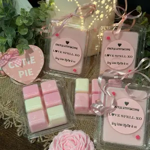 LOVE SPELL XO Soy Wax Melts-Valentines Day Gift- Pink & White- 3 oz Clamshell- Vegan-Love Spell Scent