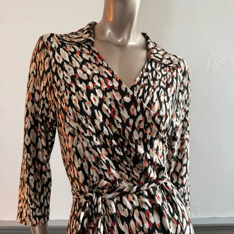 Ashley Stewart True Wrap Maxi Dress Animal Print Size 14/16 Plus Size