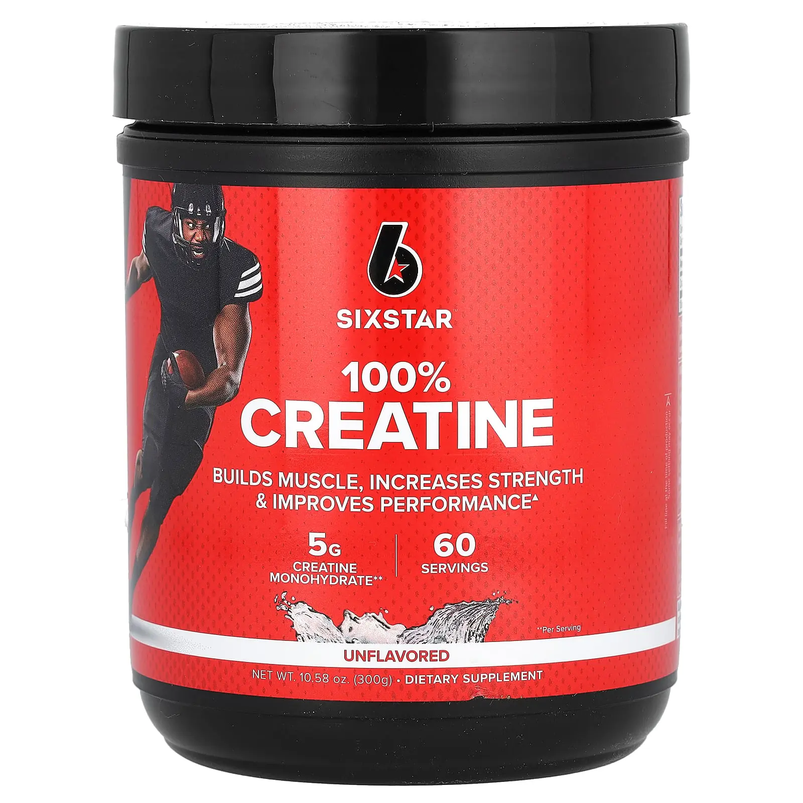 SIXSTAR 100% Creatine, Unflavored, 10.58 oz (300 g)
