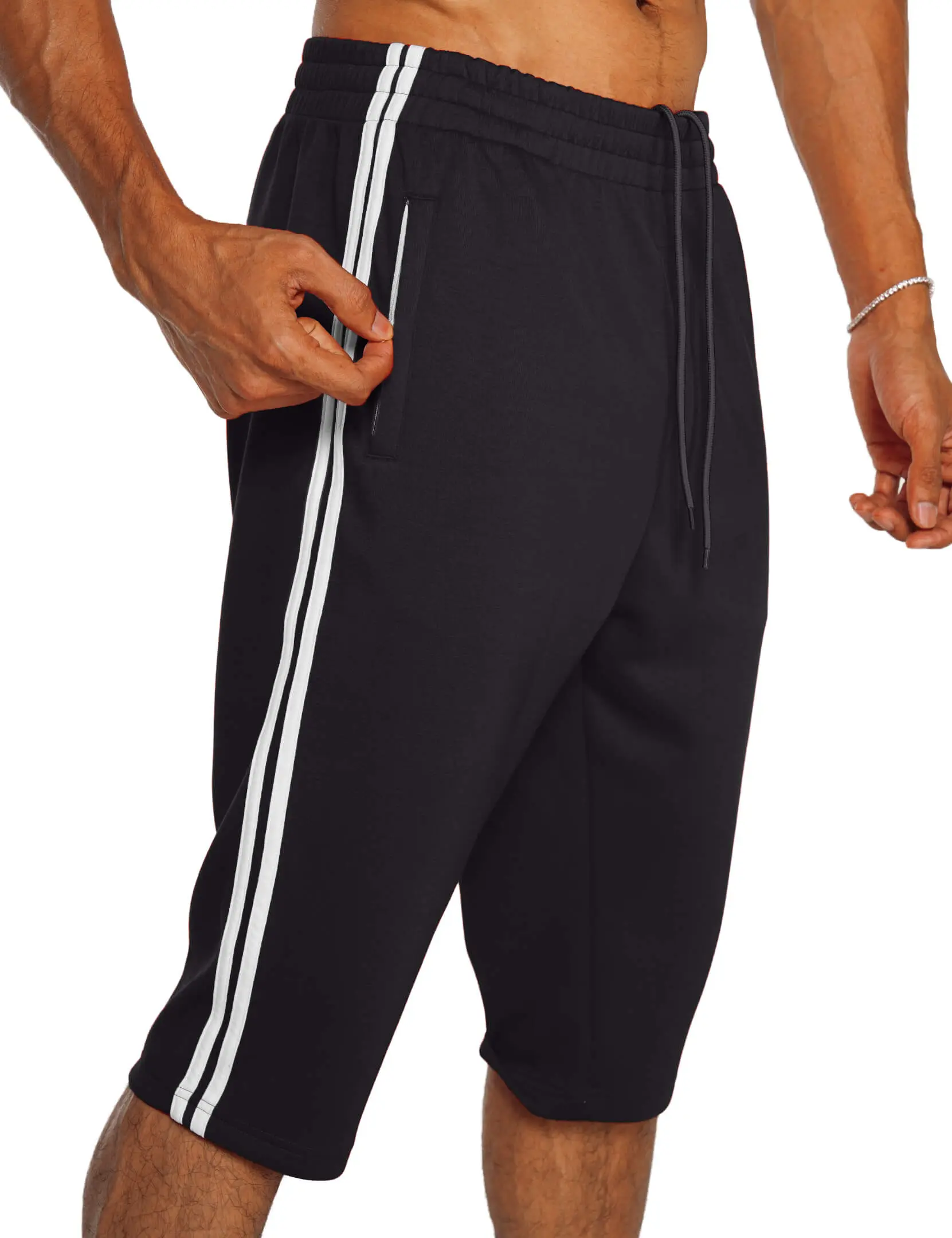 Ouber Men’s 3/4 Training Pants Gym Workout Track Pants Soccer Pants