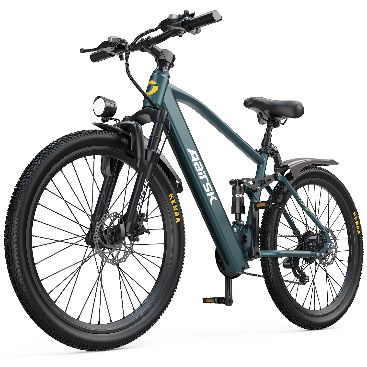 Aarisk GT900 Electric Cycling Bike  - 48V13Ah Lithium Battery, 748W Peak Power, 13 Speeds, 40 mi Max Range, Dual Suspension, Removable Tires, Dual Disc Brakes, LED Lights, Display, NFC Unlocking Cycling Bike Carbon Bike Active