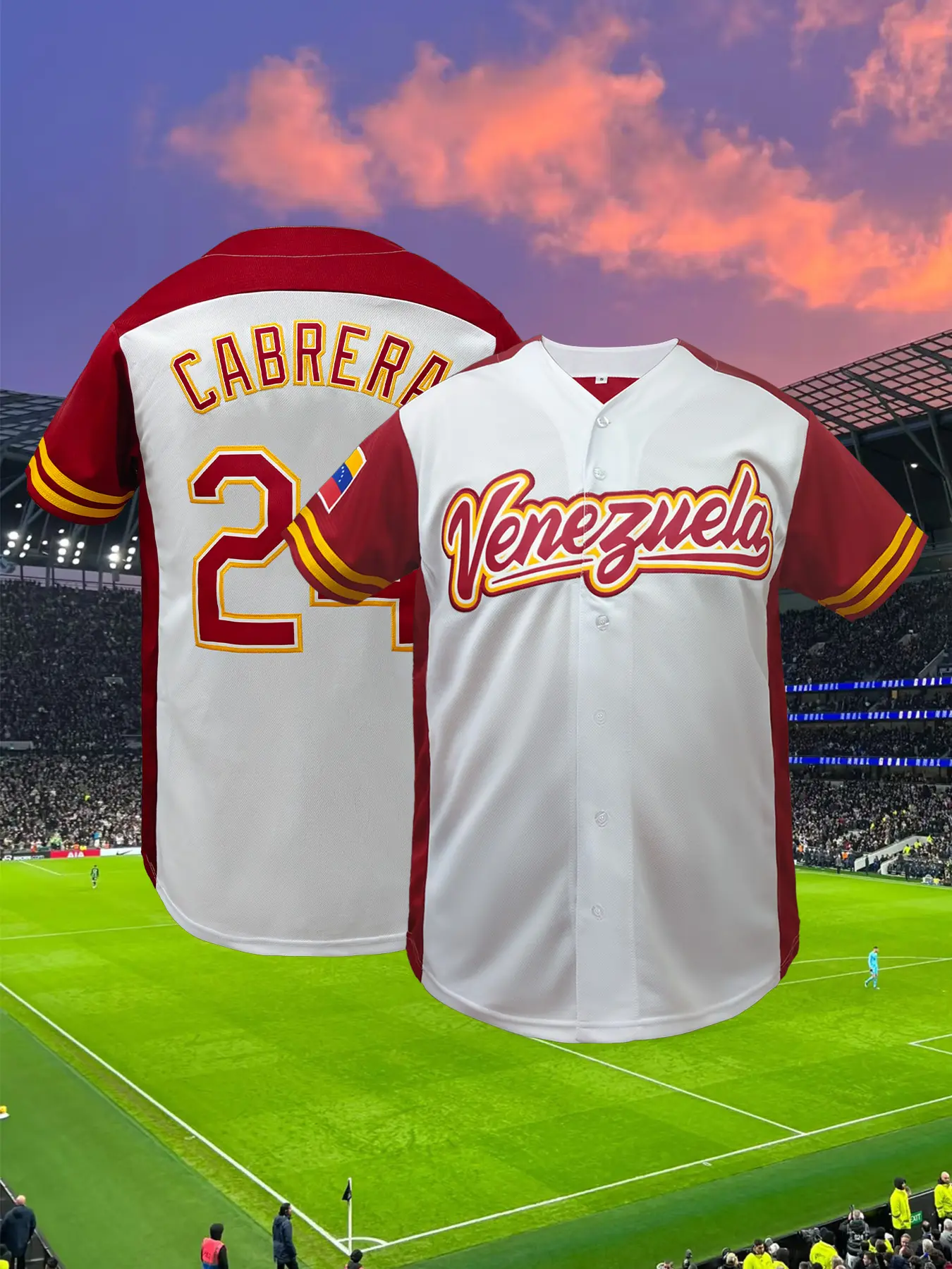 Men's #24 Baseball Jersey Casual Loose-Fit V Neck Breathable Baseball Shirt, Sports Clothing, Embroidered Button Front, Sporty Loose Fit,Unisex Design, All Seasons Wear, Sports Top