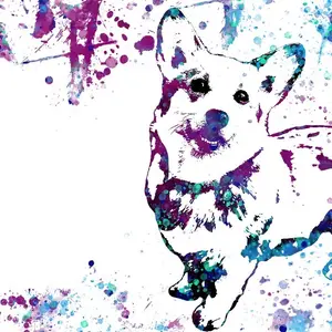 Cute and Playful Corgi Giclee Art Print - Perfect for Dog Lovers and Whimsical Home Decor - High-Quality and Fade-Resistant -corgie lover gift - stocking stuffer - dog lover stocking stuffer Poster Room Decoration Artistic Wall