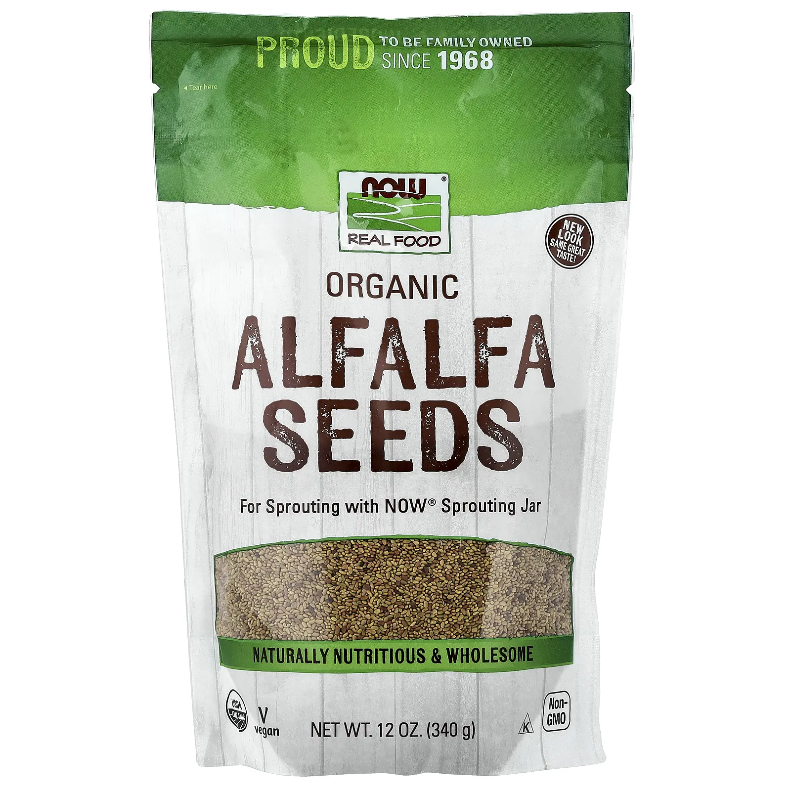 NOW Foods Organic Alfalfa Seeds, 12 oz (340 g)