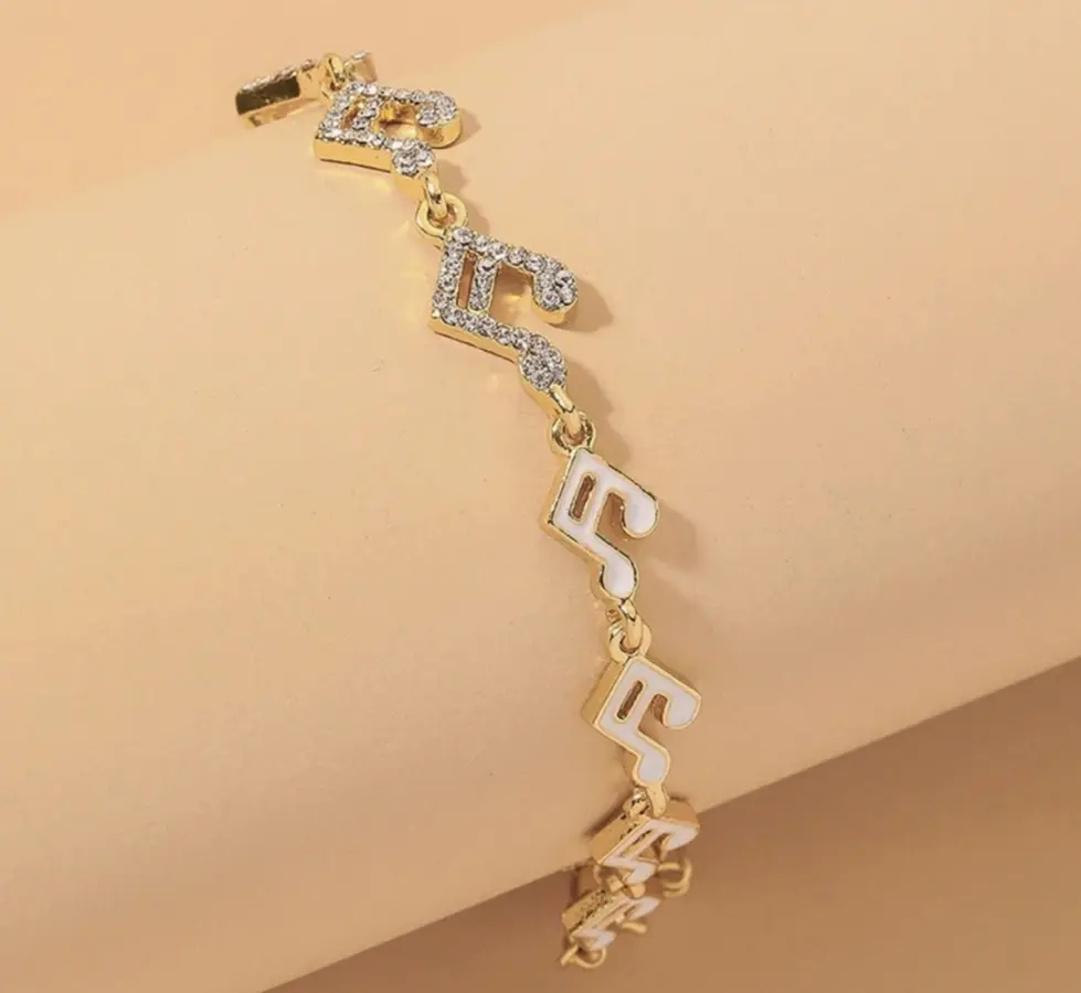 Gold Musical Note Bracelet - Fashion Accessories