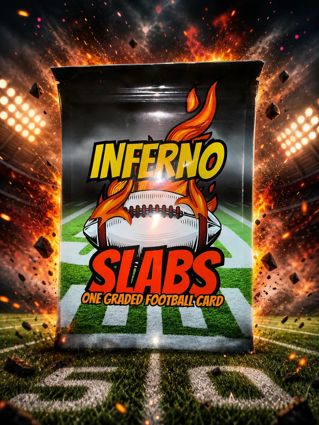 Inferno Graded Mystery Football Slab Authenticated by PSA CGC SGC Beckett