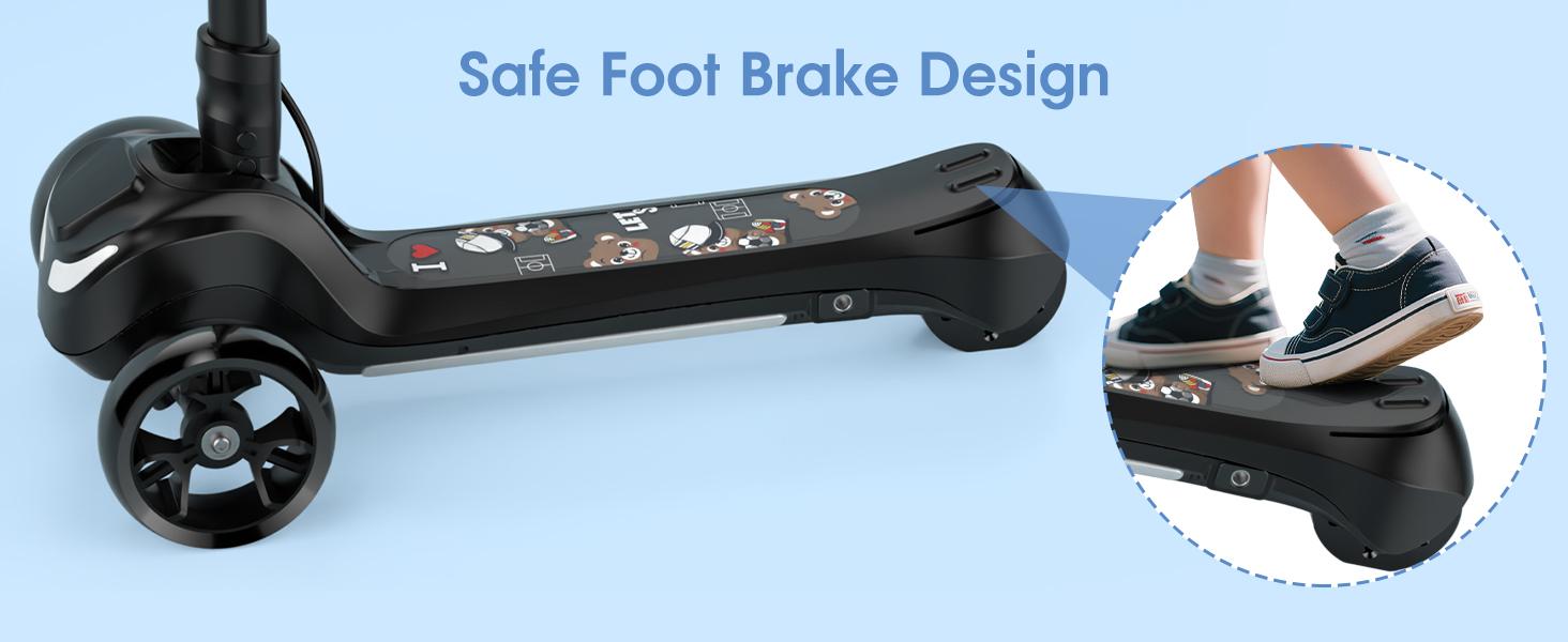 【Kids Love It!】3-Wheel Electric Scooter for Kids Ages 3-8, Electric Kick Scooter with 2 Speed Settings, Long Battery Life, Bluetooth Speaker, Flashing LED Wheels, Lightweight & Stable for Boys Girls