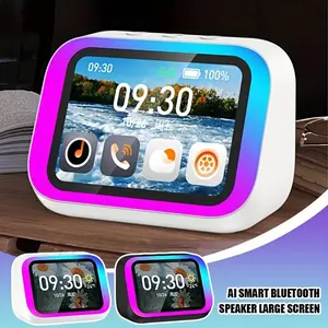 Smart Sunrise Alarm Clock with Wireless Speaker and Dynamic RGB Lights, Large HD LED Display, Hi-Fi Stereo Sound, USB Powered Battery Included