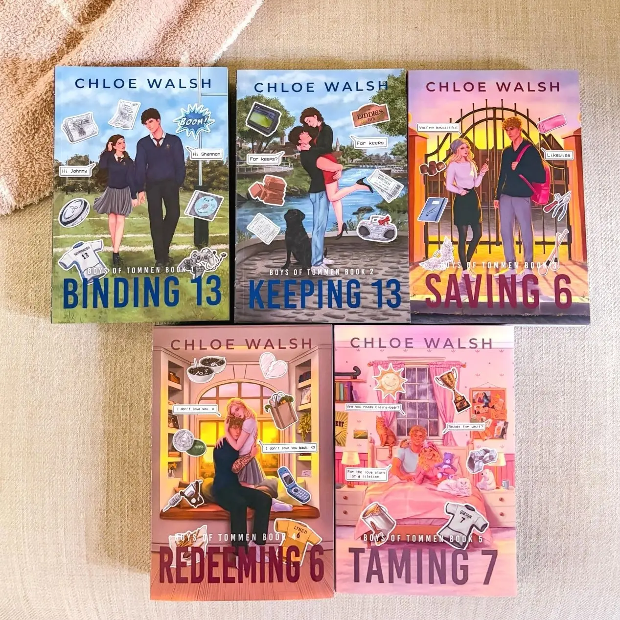 Boys of Tommen Special Edition Book Bundle, Chloe Walsh Series, Binding 13 Keeping 13 Saving 6 Redeeming 6 Taming 7 Special Edition Series Set for Romance Book Lovers