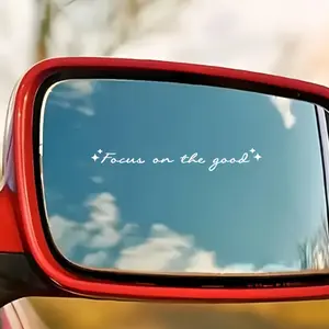 3PCS/SET Minimalist Creative Mindfulness Slogan Totem Decor Sticker, Suitable for New Energy Car Rear Windows, Electric Vehicle Trunks, Game Consoles, Luggage Decor, Niche Positive Mindfulness Personalized Body Sticker, Multipurpose Car Decal