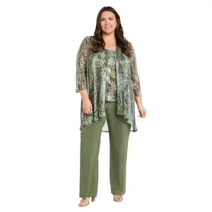 Animal Print Duster Pant Set - Plus