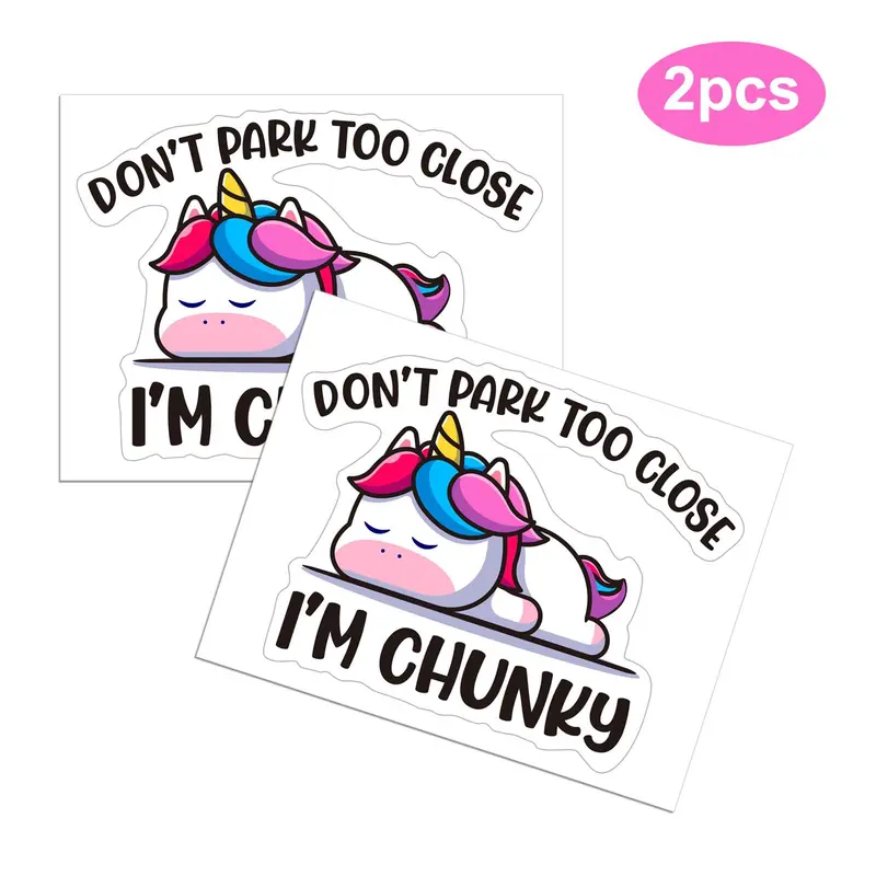 Cartoon Don't Park Too Close Car Stickers for Summer, Funny Warning Car Decals, Self-adhesive Sticker for Motorcycle Car Decor, Decals for Truck & Car & More, Car Decorative Sticker, Sticker for Cars, Car Accessories
