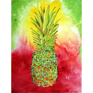 Carolines Treasures  Pineapple Flag Garden Size