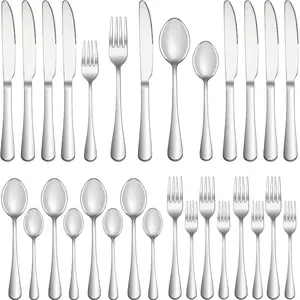20 Piece Silverware Set Service for 4, Premium Stainless Steel Flatware Set, Mirror Polished Cutlery, Durable Home Kitchen Eating Tableware Set